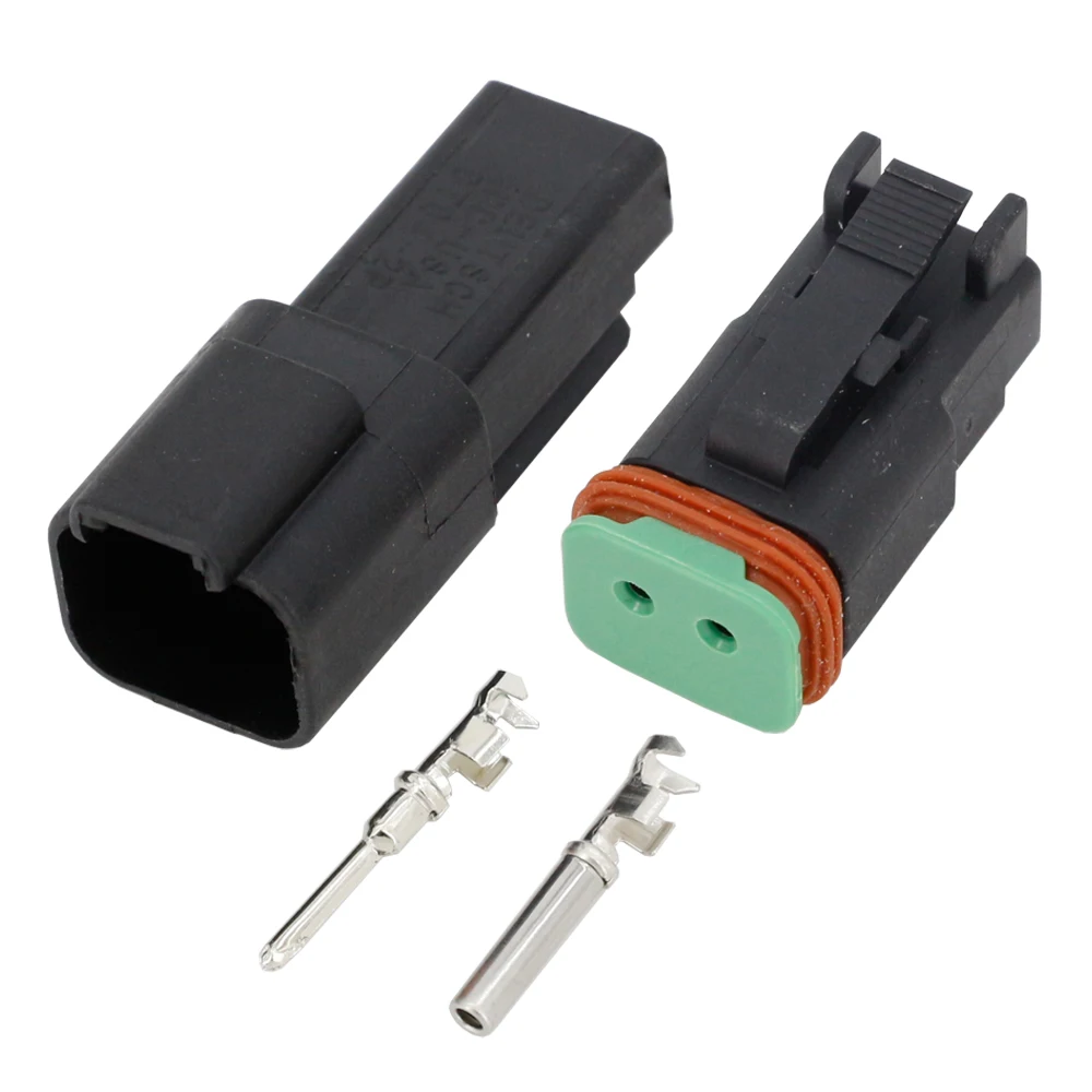 Черный 10 комплектов 2 Pin DJ3021Y-1.6-11/21 Deutsch разъемы DT04-2P/DT06-2S автомобильный водонепроницаемый провод электрический разъем