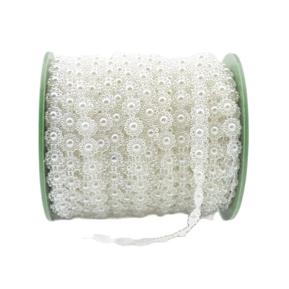1 м кружевная Хрустальная ткань с блестками белая отделка бисером свадебная