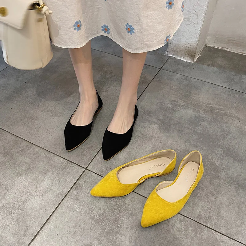 

Women's Flat Shoes Pointed Toe Flats in Suede