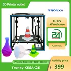 3D-принтер Tronxy X5SA-2E, бесшумная материнская плата 330*330*400 мм с цветным сенсорным экраном 3,5 дюйма, двухцветная печать, возобновление печати