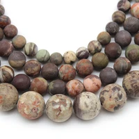 natural dull polish matte flower agates onyx stone frosted round beads agates chalcedony loose bead for jewelry making diy