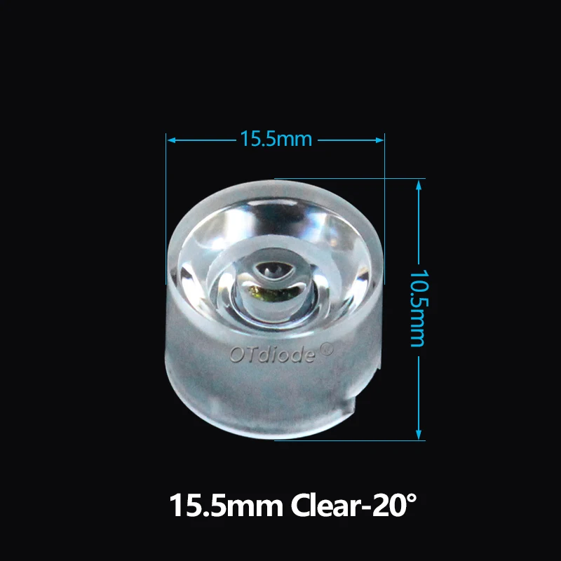 

Водонепроницаемые линзы OTdiode 1 Вт 3 Вт 5 Вт 15 мм 20/45/90 градусов