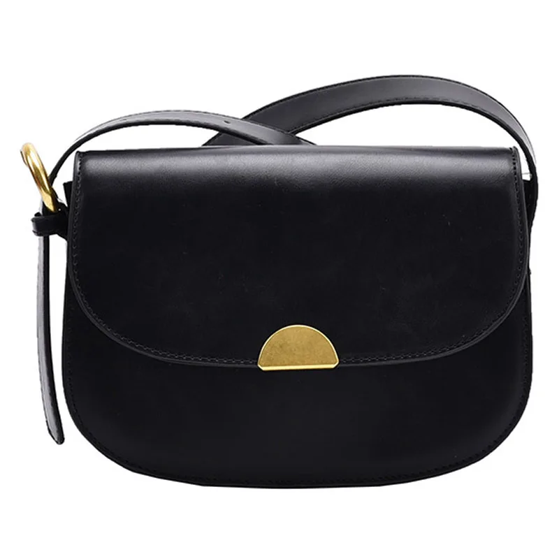 

Leather Designer Simple Solid Color PU Saddle Shoulder Bags 2021 Crossbody Bag Lady Small Handbags Trending Underarm bag
