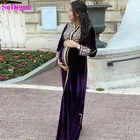 Женское вечернее платье SoDigne Karakou, вечернее бархатное платье с длинными рукавами для беременных, вечерние платья