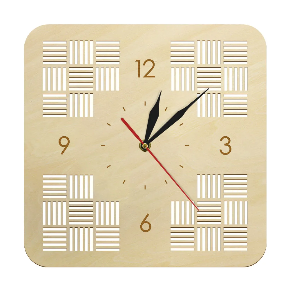 Современные бесшумные настенные часы в деревенском стиле минималистичные