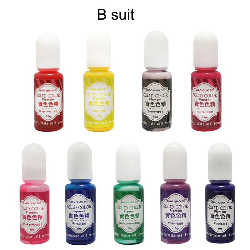 9 цветов/Набор сделай сам пигмент УФ Смола окрашивающий краситель полимерный