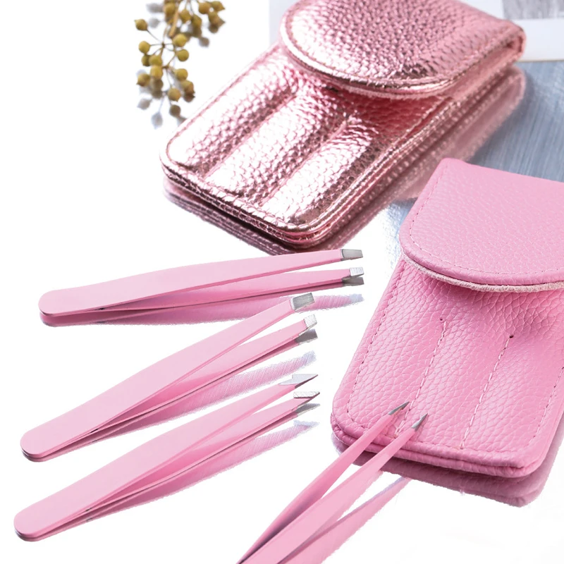 4 шт./компл. для бровей Пинцет из нержавеющей стали Нержавеющая сталь