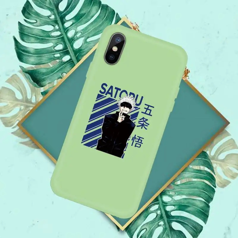 

Anime Jujutsu Kaisen hot cool Phone Case Candy Color for iPhone 11 12 pro XS MAX 8 7 6 6S Plus X SE 2020 XR