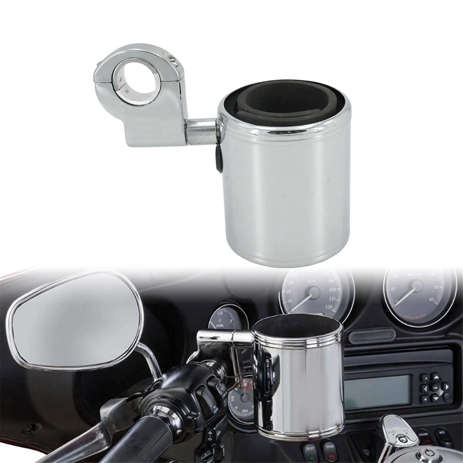 Comprar Portavasos Ajustable Para Motocicleta, Soporte De Manillar Para Bebidas, Soporte Para Manillar De Agua Para Manillar De Harley Touring Road Glide