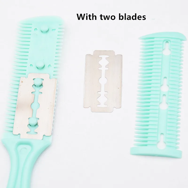 1 шт. двухсторонняя Бритва для стрижки волос с 2 съемными лезвиями|Расчески| |