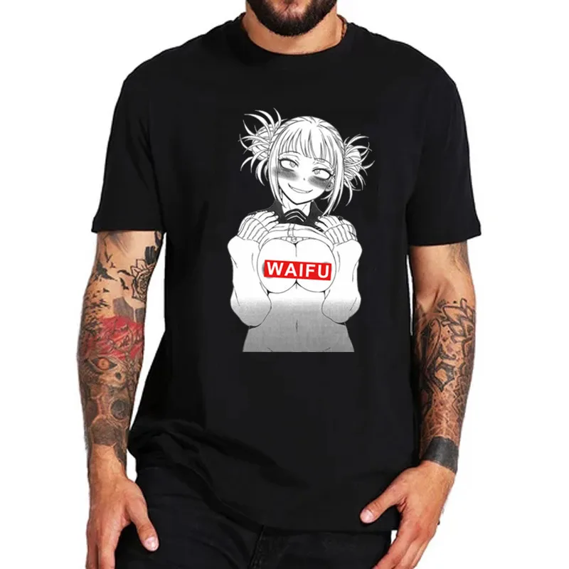 Футболки Ahegao Himiko футболка с рисунком груди официанта аниме Забавные футболки