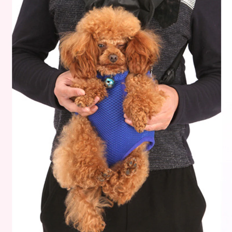 

Adjustable Small Dog Bag Pet Carrier Backpack Outdoor Travel Front Cat Bags Mesh Breathable Double Shoulder Pouch Puppy Products