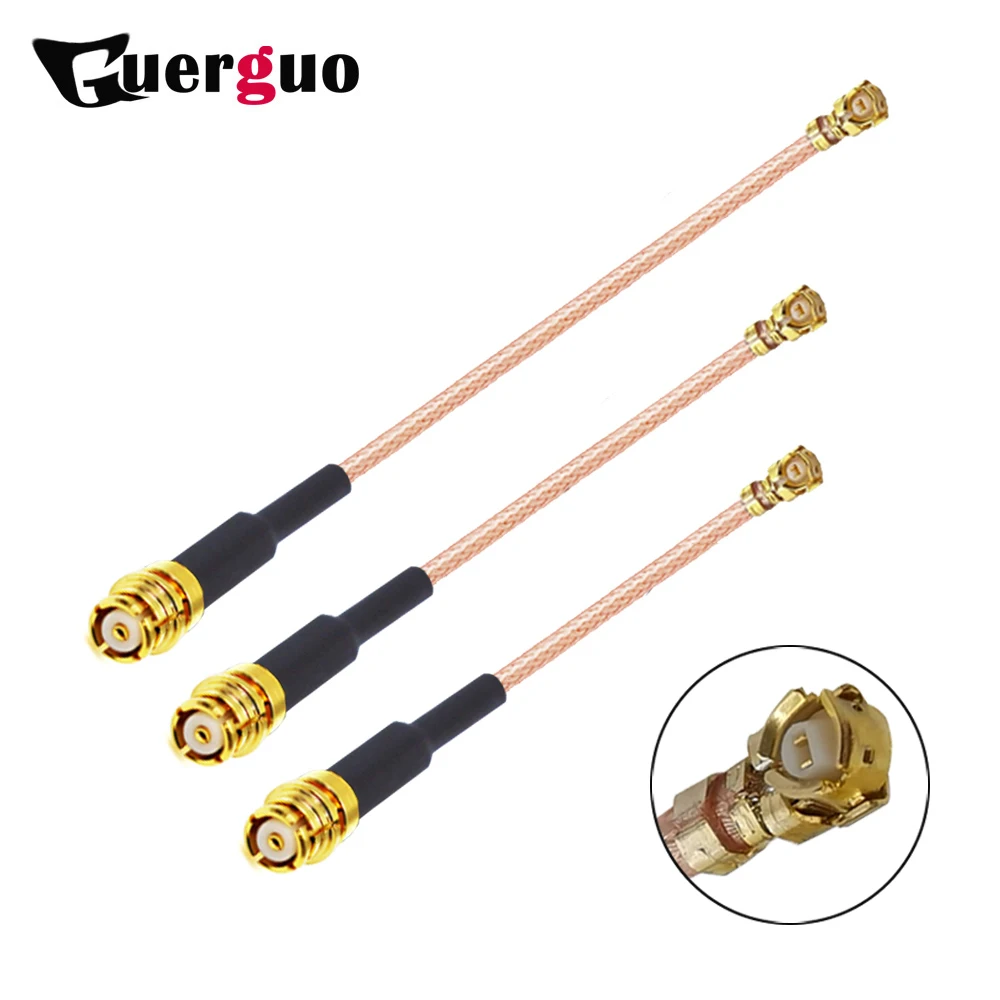 

10PCS SMP Male Right Angle Jack to u.FL IPX IPEX1 Female Connector 50 Ohm RG178 RF Coaxial Pigtail Antenna Extension Jumper