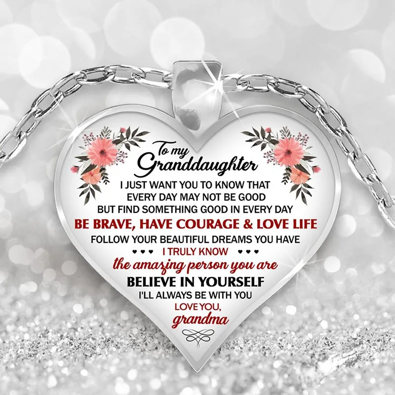 Милое ожерелье для моей внучки модное с подвеской в виде цветка бабочки сердца