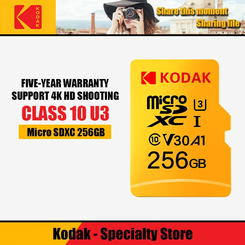 Карта памяти Kodak micro sd класс 10 256 ГБ 16 32 64 128 ГБ|Карты памяти| |