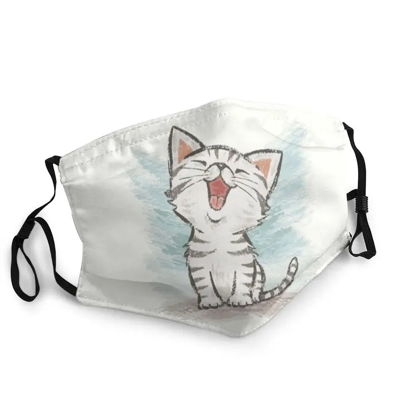 

Принтованным изображением американской короткошерстной кошки, маска для лица, Для мужчин Для женщин Для мужчин пыле с рисунком «Счастливый...