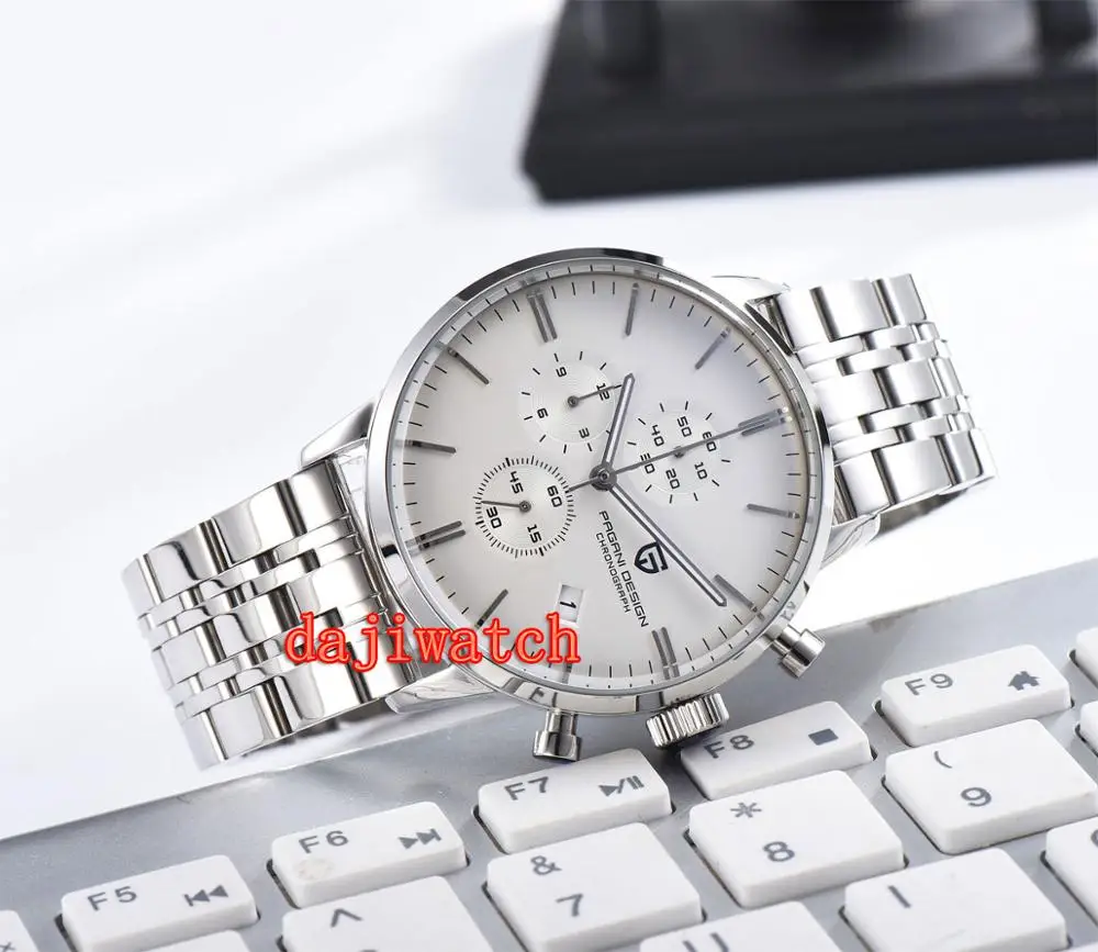 

Pagani men's watch white black top design luxury brand waterproof and waterproof 30m military sports quartz diver watch men's wa