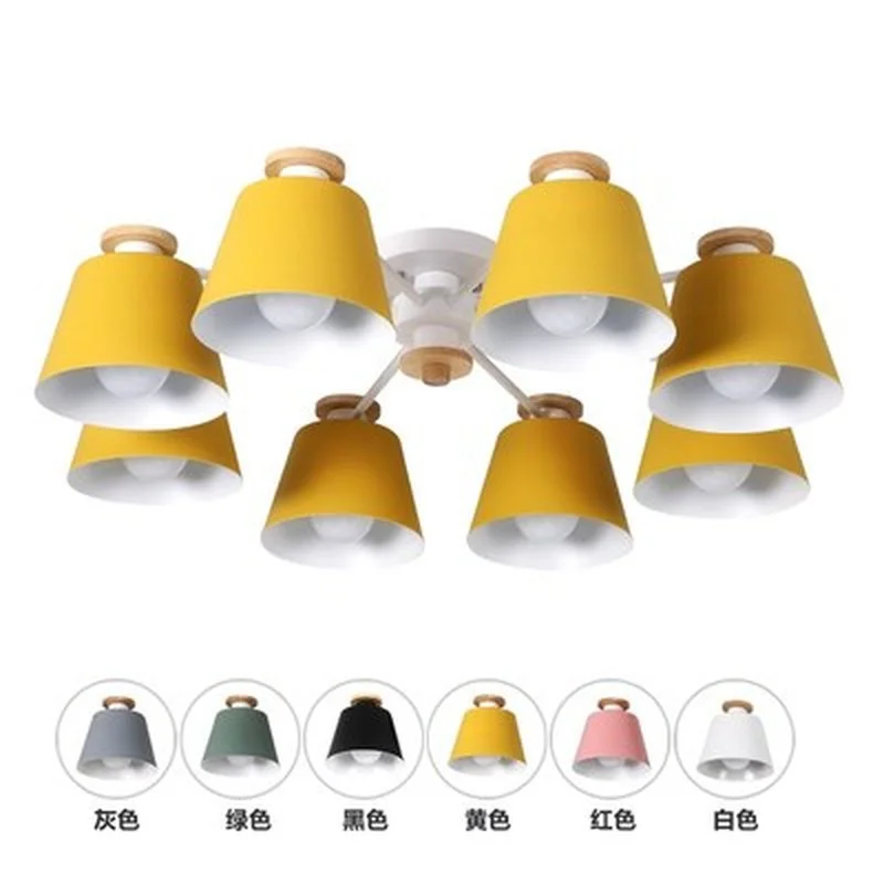 Гостиная люстры всасывания топ светильник ing серый цвет зеленый синий желтый