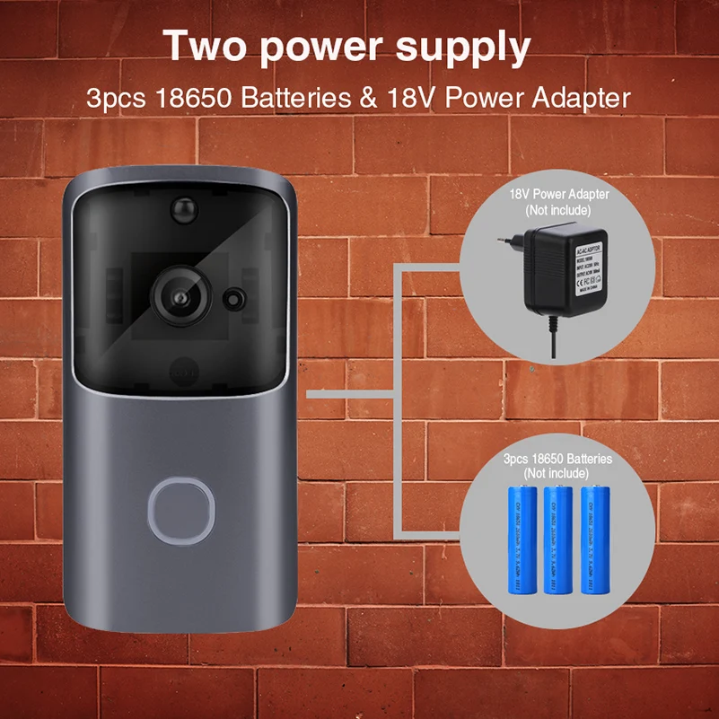 LeadEdge умный WiFi видео дверной звонок камера визуальный домофон с колокольчиком