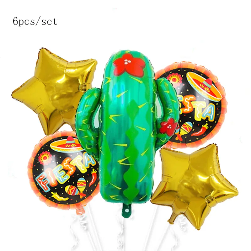 1 set-6pcs 6 шт. большие шары с тропическими фруктами, вечерние шары на день рождения, аксессуары для детей и взрослых, Гавайские вечерние принадлежности, пляжные шары с бананом, милые детские воздушные шары - Цвет: 1 set-6pcs