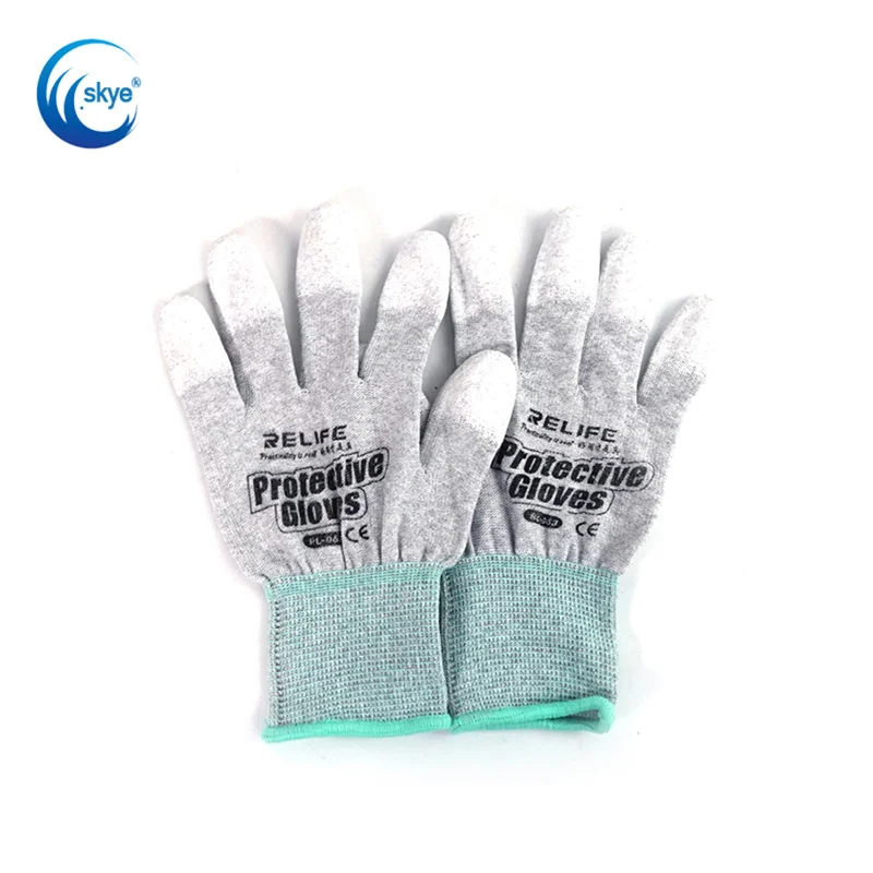 

Антистатические перчатки RELIFE RL-063, Нескользящие рабочие электронные перчатки ESD с полиуретановым покрытием для защиты пальцев, для ремонта ...