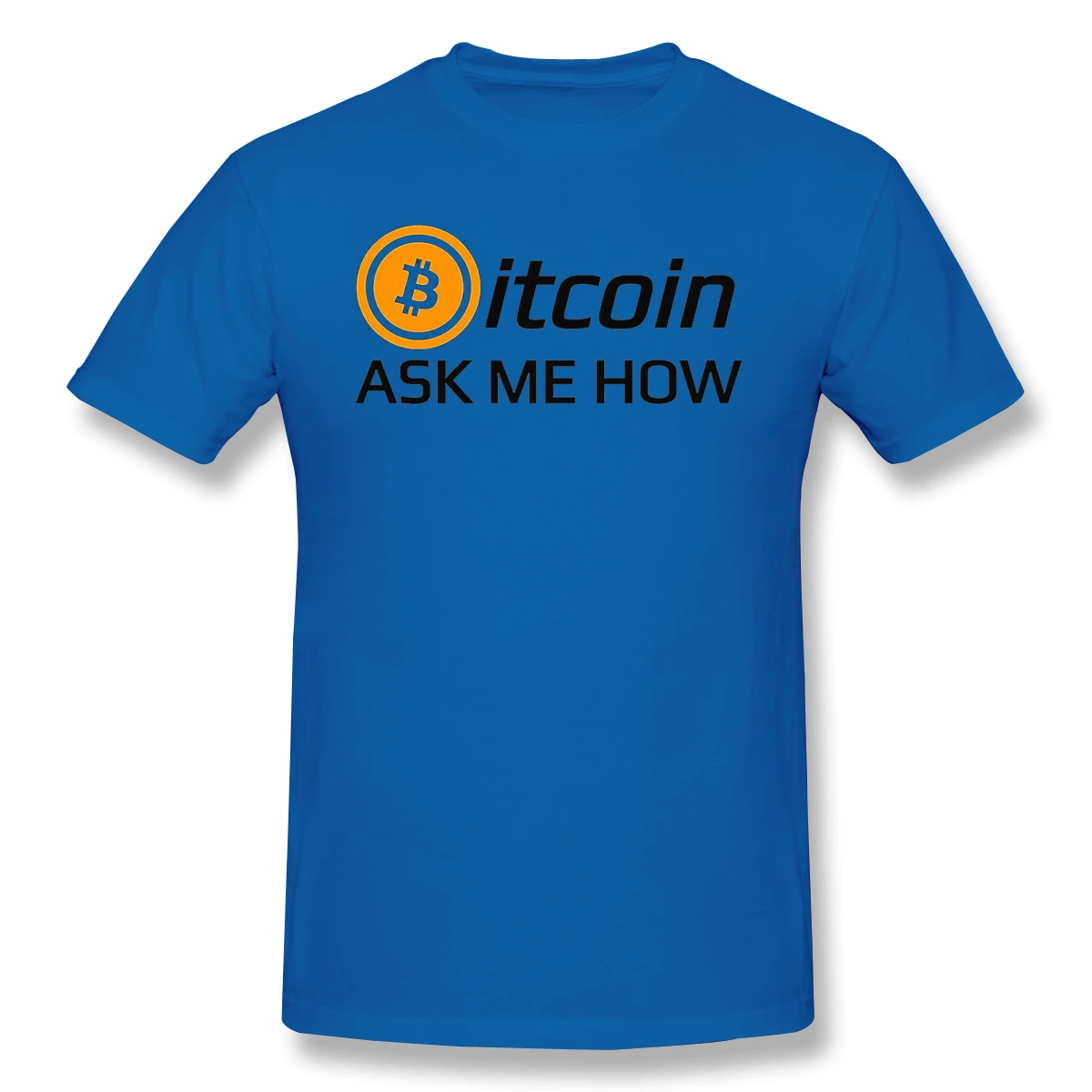 

Men Bitcoin Black T-Shirt Ask Me How Cryptocurrency Pure Cotton Tees Harajuku TShirt