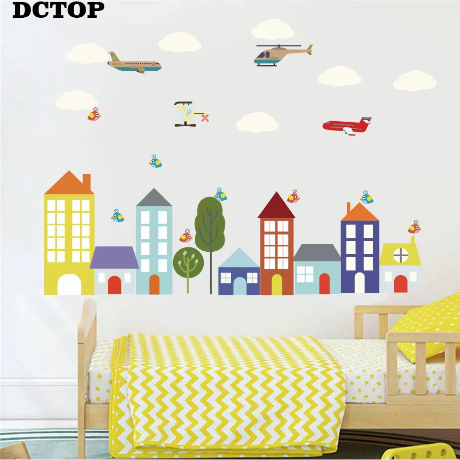 Красочные домашние настенные наклейки с птицами художественная наклейка в