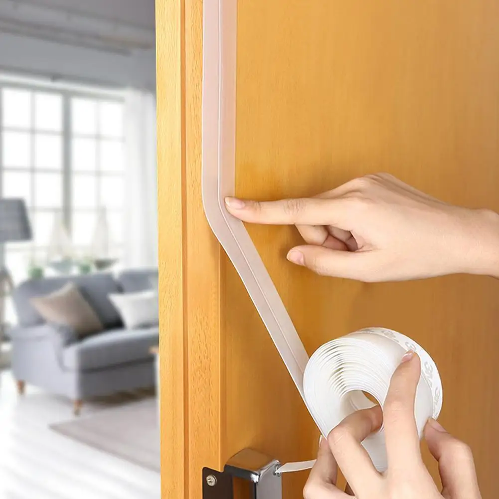 5m Door Bottom Seal Strip Weather Window Rubber Adhesive Weatherstrip Windproof Windshield Sealing Dust Self Tape Q4b0 | Обустройство