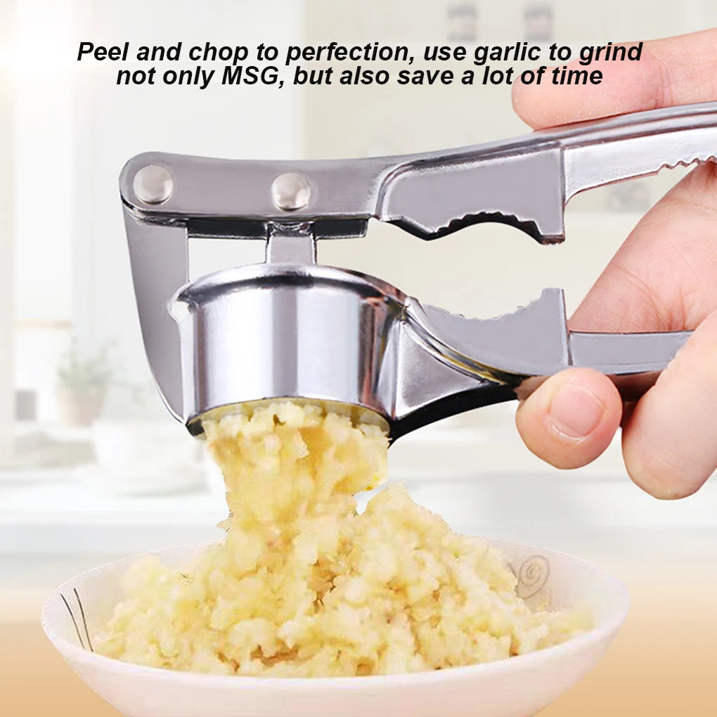 

Stainless Steel Garlic Masher Multifunction Garlic Press Crusher Kitchen Ginger Squeezer Masher Handheld Manual Press Tools