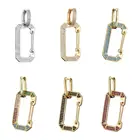 Серьги-подвески HECHENG с разноцветными фианитами для женщин, ювелирные украшения геометрического дизайна, 1 шт.