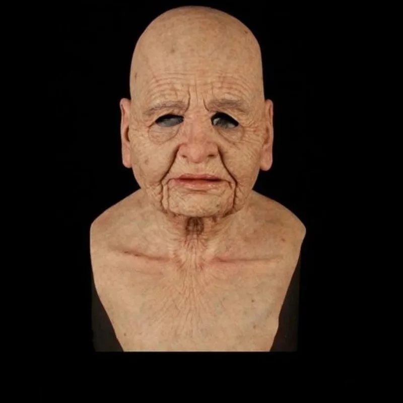 Страшные латексные маски на все лицо для пожилых людей бабушки костюм Хэллоуин