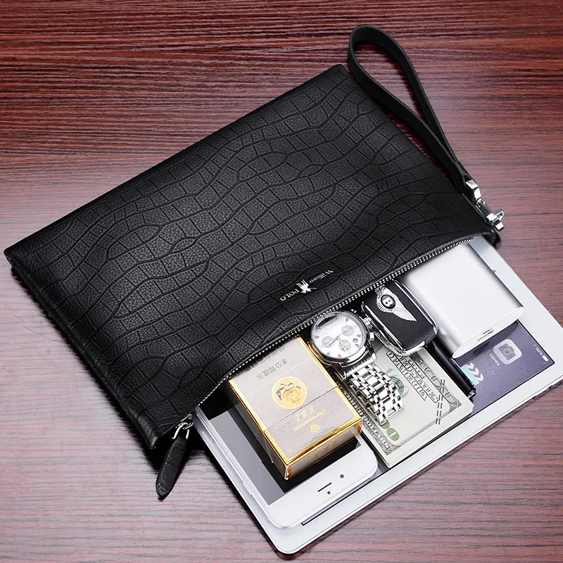 Сумка WILLIAMPOLO мужская на молнии элегантный кошелек из мягкой кожи большой