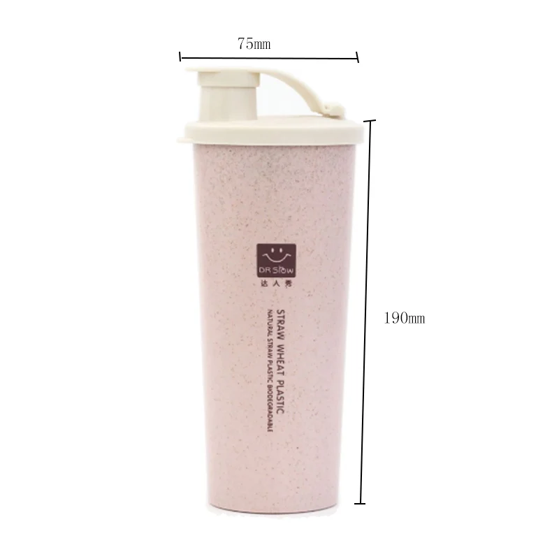 450 мл пшеничная соломенная бутылка для кофе и чая воды шейкер протеинового