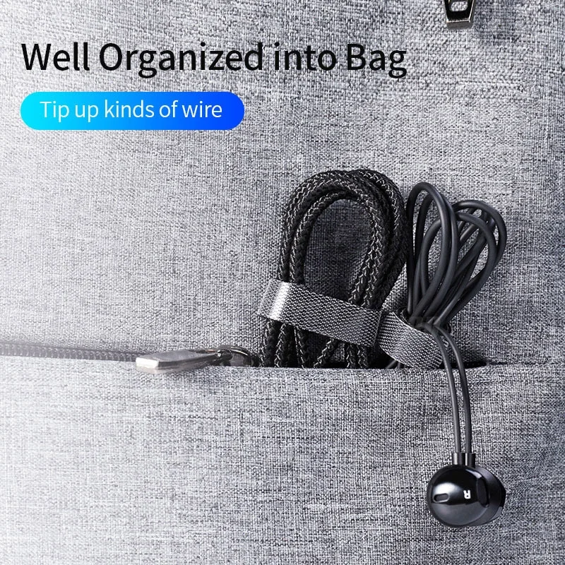 

Cable Organizer Wire Winder Cable Holder Ties Hook Loop For Earphone Mouse Cord Aux USB Cable Management Wire Cable Protector