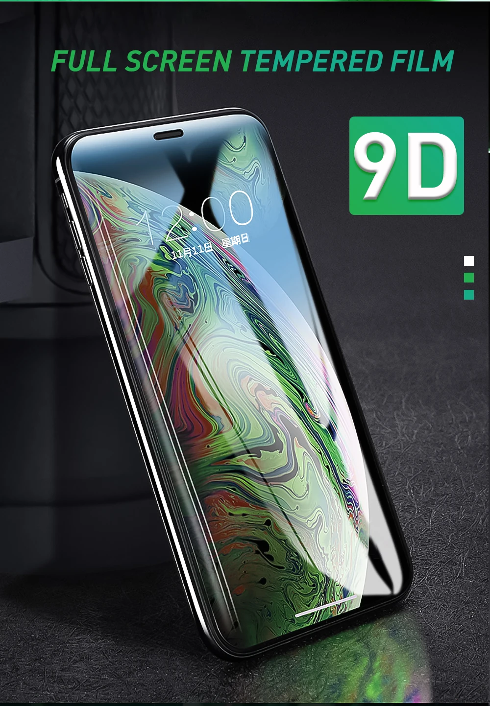 9D протектор экрана телефона Закаленное стекло пленка для iphone X 7 6 8 6S plus 11 Pro XS XR XS Max полный закругленный протектор экрана пленка