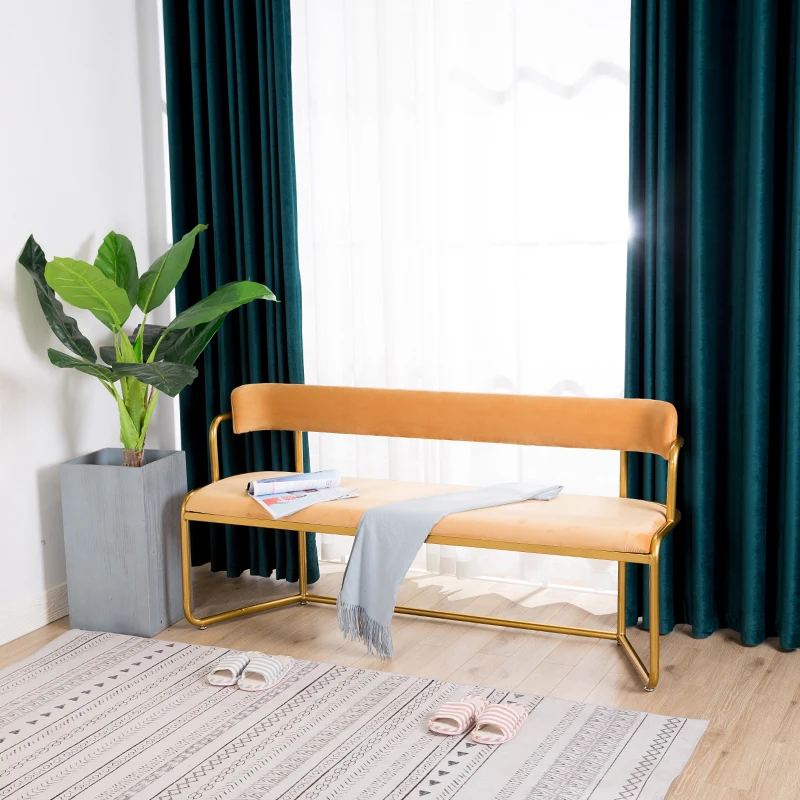 

Nordic shoe stool with back simple sofa stool bed end stool clothing store bench creative net red sofa stool