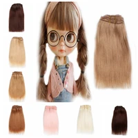 wool hair extensions 18100cm hair wefts straight doll hair wigs for bjdsd diy handmande doll wigs accessories