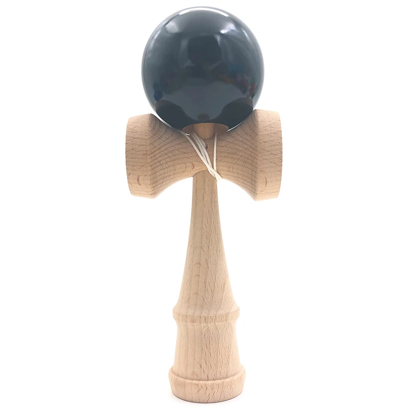 Black 18 см, профессиональные деревянные игрушки Kendama, одноцветные, искусственная краска, умелый шар для жонглирования, антистресс, Спорт на открытом воздухе для детей и взрослых - Цвет: Black