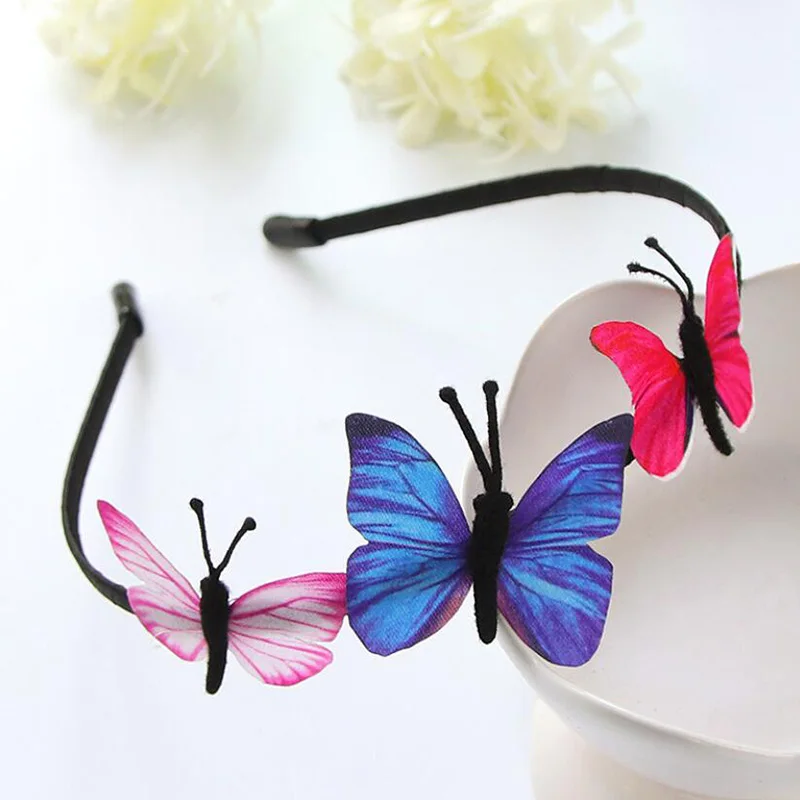 

Fairy Colorful Butterfly Headbands For Women Flower Hair Accessories Colorful Hairband Head Wrap Hair Band Princess Headband