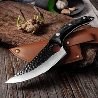 handmade stainless steel kitchen boning knife fishing knife meat cleaver outdoor cooking cutter butcher knife