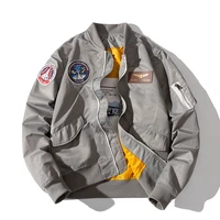 bomber jacket men vintage badge air force pilot jacket military flight coat casual spring wutumn windbreaker men clothing 2021
