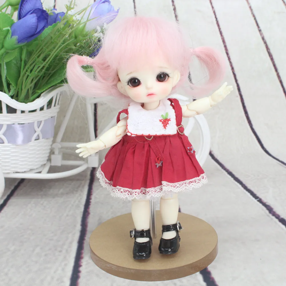 

BJD Doll Wigs Brown Pink Khaki Mohair Hair for 1/8 Dolls Wig Accessories Free Shipping