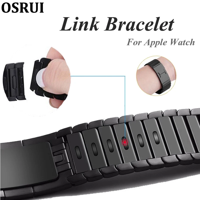 Ремешок для Apple Watch 4 correa iwatch Band 5 44 мм 40 мм 42 мм 38 мм 3 316L браслет из нержавеющей стали pulseira аксессуары для часов