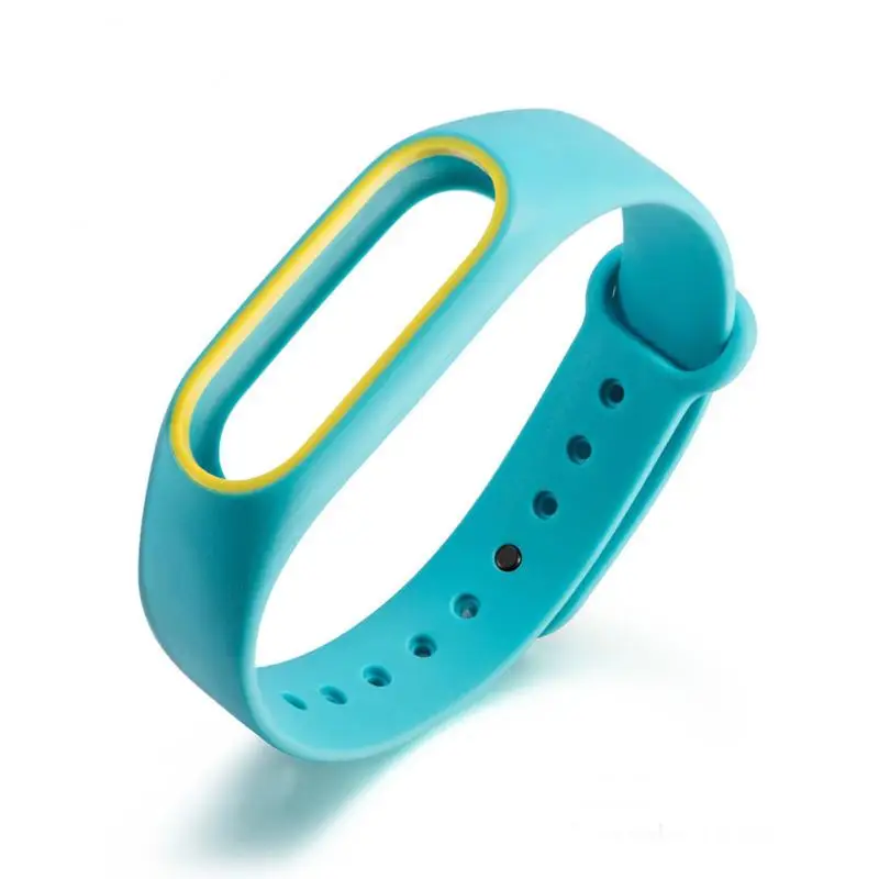 

HOT ! New Double Color Bracelet For Xiaomi Mi Band 2 Replacement TPU Strap Adjustable Soft Silicone Belt Skin-friendly Wristband