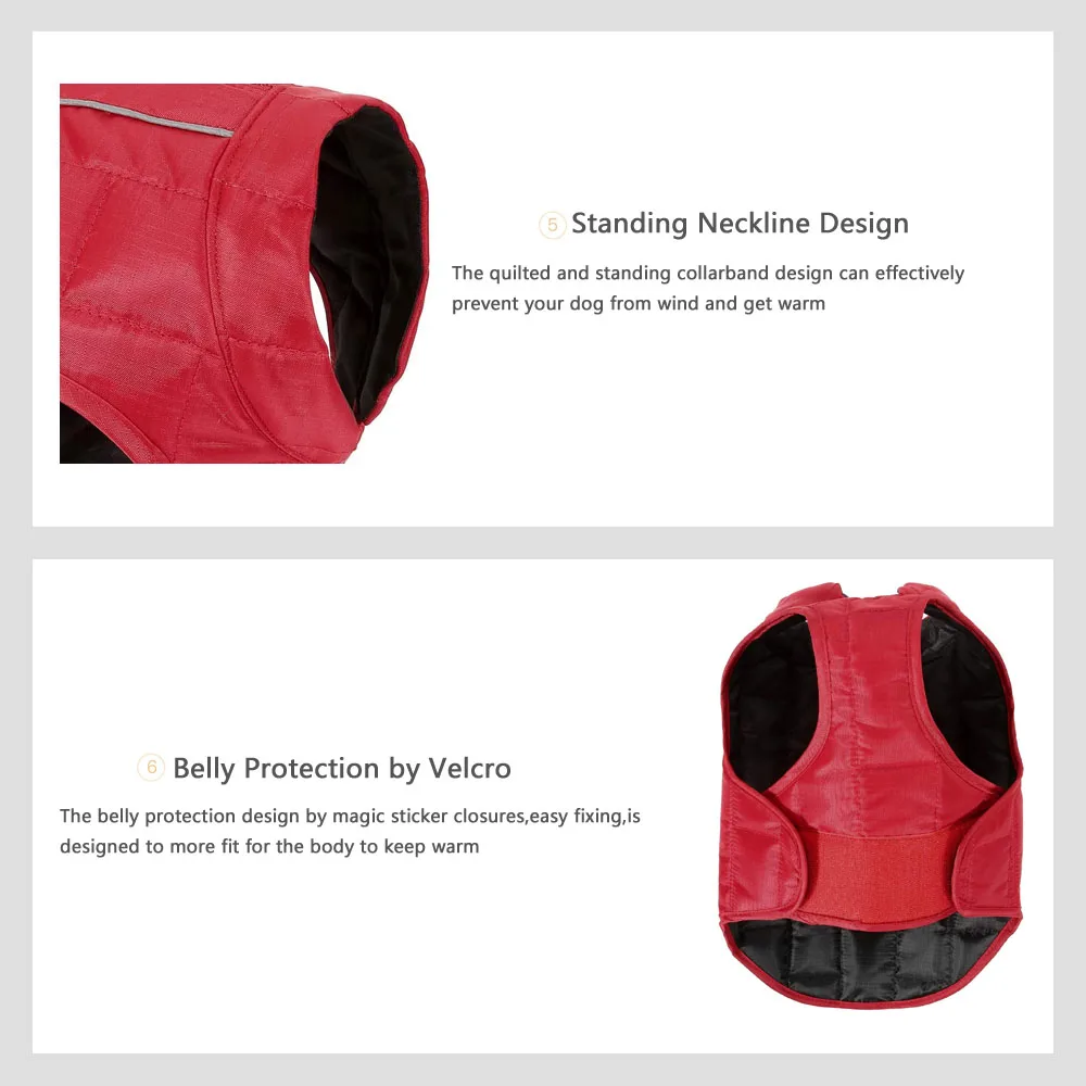 Светоотражающая Двусторонняя зимняя куртка для собак водонепроницаемый теплый