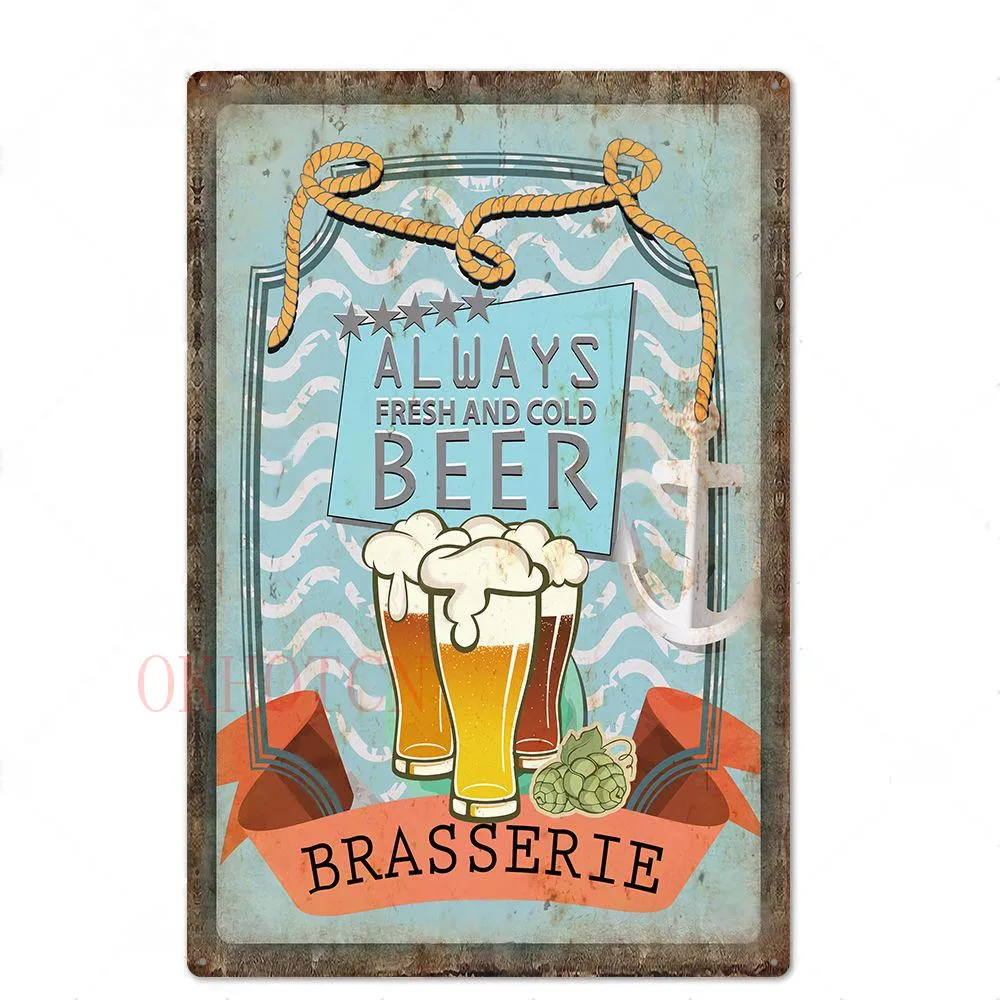 

Bar Wall Corridor Decoration Metal Sign Plaque Metal Summer Beach Metal Plate Customizable Home Decoration Wrought Iron Painting