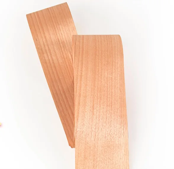 

2pcs Length:2.5Meters Width: 18mm Thickness:0.2mm Natural Red Walnut Veneer