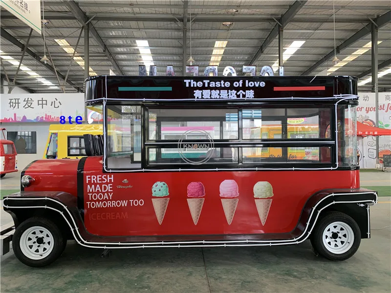 Electric Ice Cream Food Truck Mobile Street Vending Cart Outdoor Kitchen Catering Van Kiosk | Бытовая техника