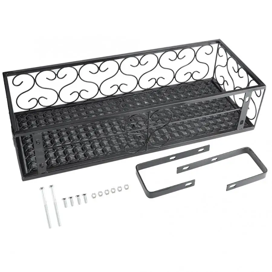 Железная подвесная стойка для цветов на балконе подставка кастрюль перила