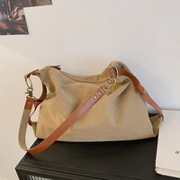 canvas shoulder tote bag for women purses crossbody shopping bags khaki luxury designer handbag fashion bucket messenger bag